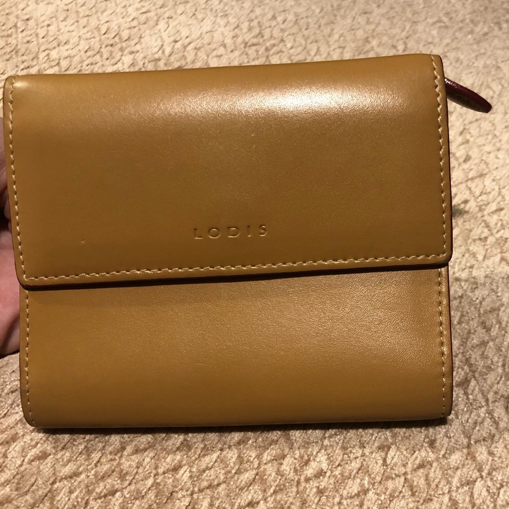 Lodis France genuine leather tri fold wallet